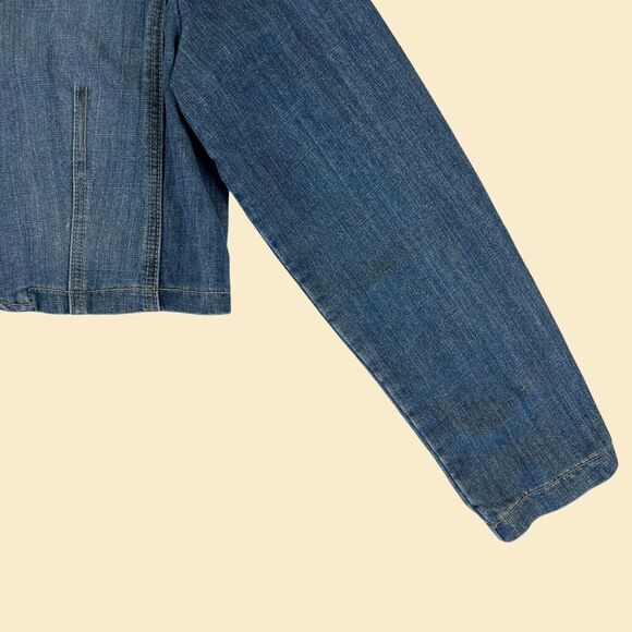 Y2K L denim jacket by Cato, vintage 2000s cropped womens jean jacket - Picture 9 of 9